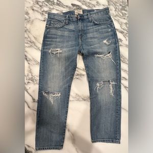 current elliot the boyfriend jean blue vintage wash size 27